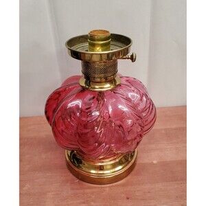 Fenton Cranberry Fuchsia Drape Lamp Base